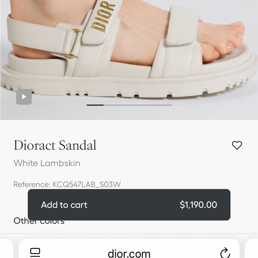 Christian Dior Dioract Sandals